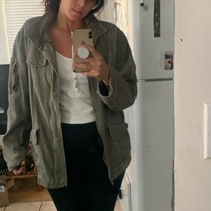 Hemp Hoodlamb Utility Army Jacket